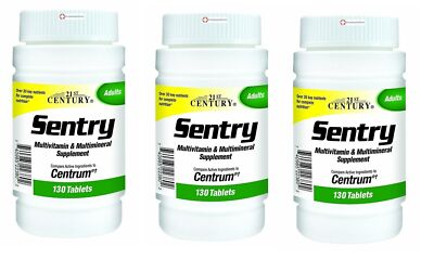 21st Century Sentry Tablets 130 Count Multivitamin X 3 Packs