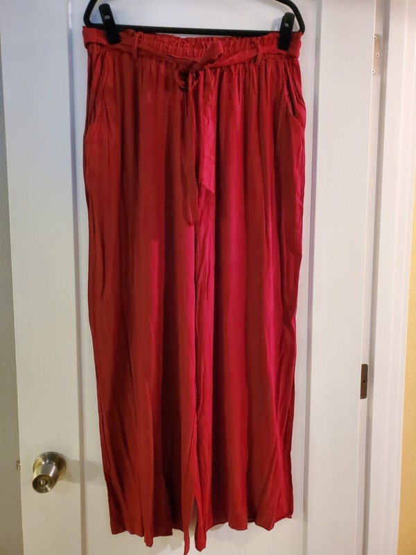 LuLaRoe Dianne Paper Bag Wide Leg Pants Size XL NWT