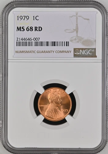 1979  1C RD  Lincoln Memorial One Cent  NGC MS68RD  2144646-007