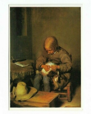 Junge entlässt seinen Hund : Gerard ter Borch : Alte Pinakothek : München