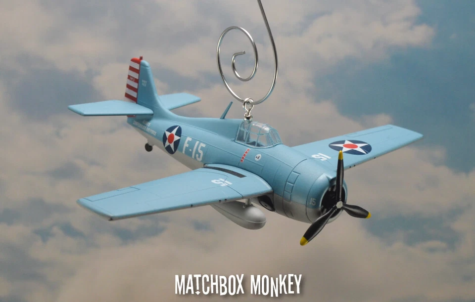 Grumman F4F Wildcat US Navy VF-3 Butch O'Hare Ace Custom Christmas Ornament - Image 3 of 4