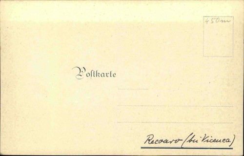 Recoaro bei Vicenza Italien ~1930 seltener Heimatbeleg im Postkarten-Format - Picture 2 of 2