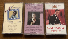3 New Sealed Nat King Cole Cassette Tape Lot of 3 One Case Has Crack