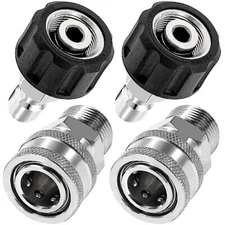 Pressure Washer Adapter Set Quick Connect Kit M22 14mm to M22 Metric Fitting ...