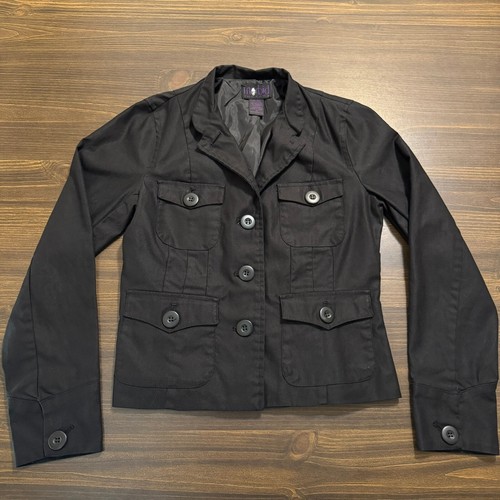 Vintage Morbid Threads Jacket Womens M Black Y2K Hot Topic Corporate Goth Punk - Picture 3 of 12