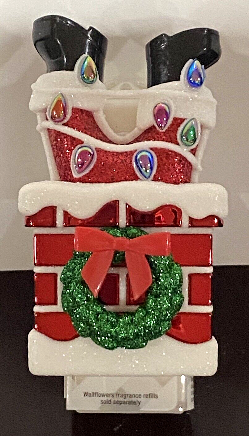 Bath & Body Works STUCK SANTA IN THE CHIMNEY Wallflower Plug Christmas NEW-image