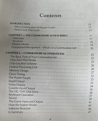 COMMODORE 64 Troubleshooting  And REPAIR MANUAL Guide