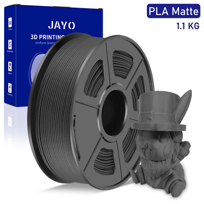 JAYO 1,1KG PLA Matt Grau 3D Drucker Filament 1,75mm FDM Ordentlich gewickelt