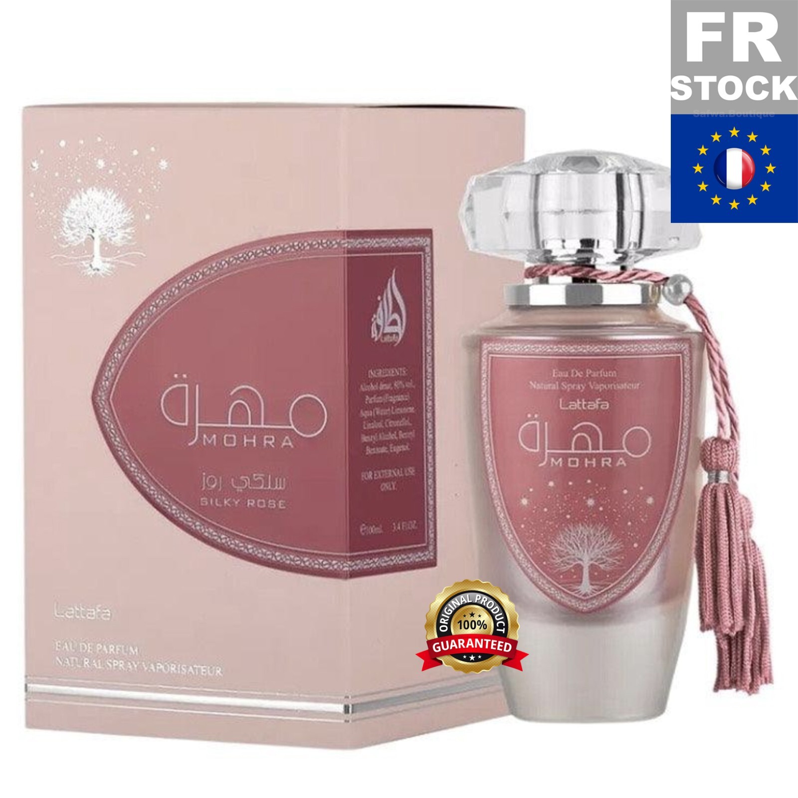 Parfum Mohra Silky Rose Lattafa idéal pour vos soirées et grands événements