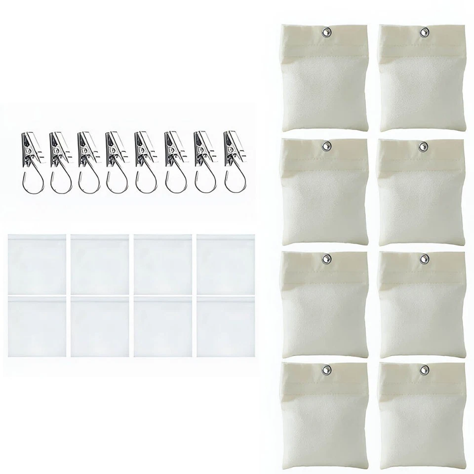 Paquete de 8 pesas para cortinas exteriores bolsas con peso de 15 OZ bolsa de arena pesada para cortinas inferiores Foto 3 de 4