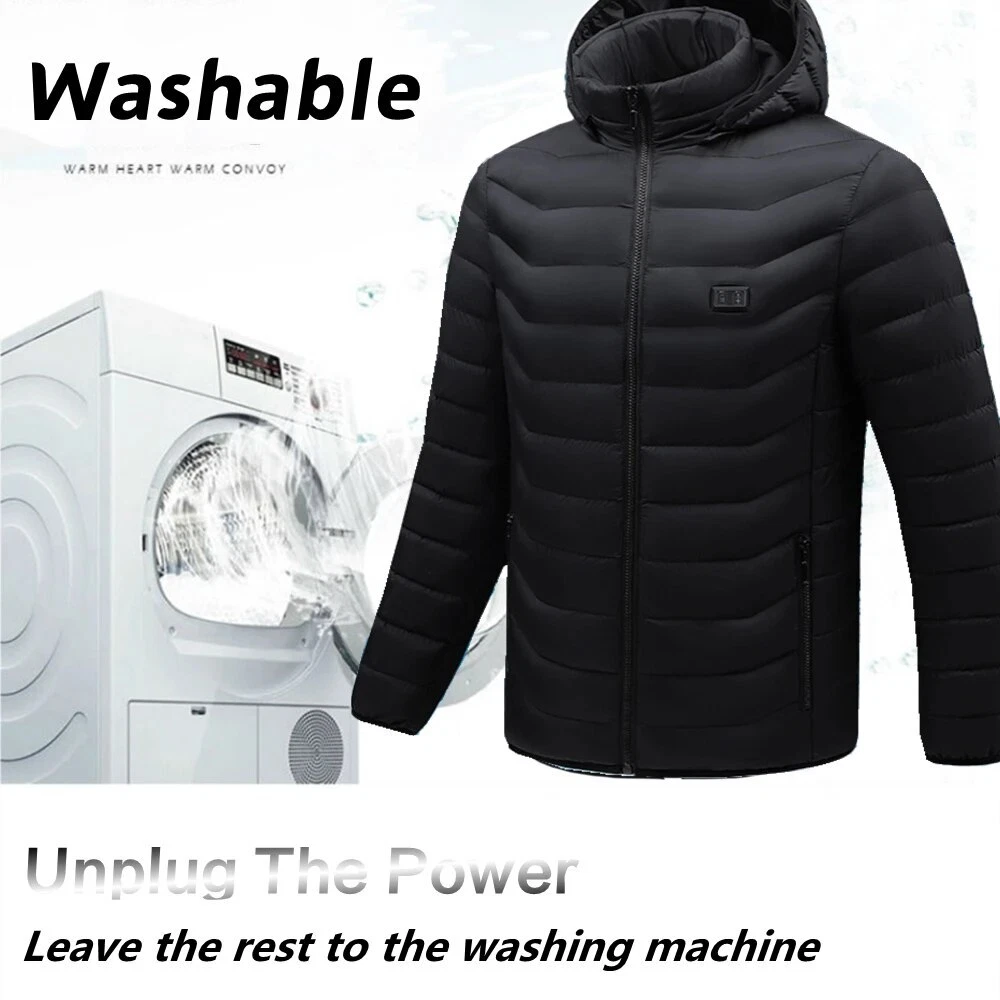 21 Areas Men Heated Jacket USB Electric Heating Vest Winter Outdoor Warm Coat - product detail image 7