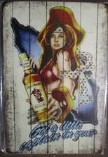 12" x 8" Captain Morgan Spiced Rum Metal Sign