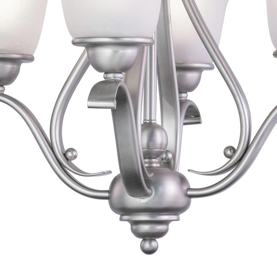 Vaxcel Lighting CH35404 Nickel Monrovia 4-Light 18-1/2"W Chandelier - Image 3 of 4