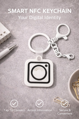 NFC Keychain | 3D Printed Smart Key Fob | Programmable NFC Tag | Digital Busines