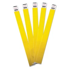 Advantus 75512 9.75" x 0.75" Crowd Management Wristbands - Yellow (500/PK) New