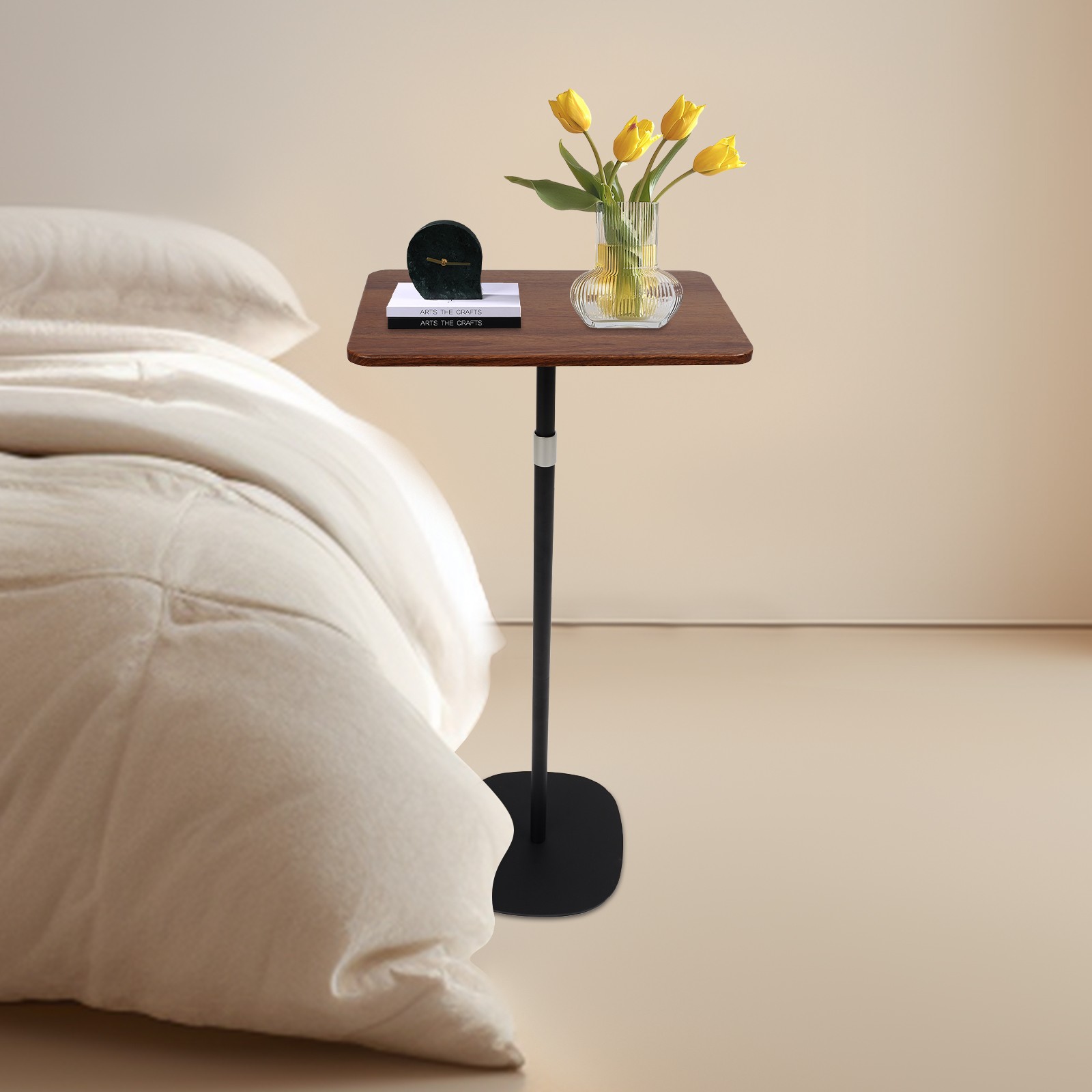 Height Adjustable Laptop Stand 46-122cm Mobile Desk Office Bed Sofa Side Table