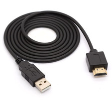 USB to HDMI Adapter Cable Cord - USB 2.0 Type a Male to HDMI Male Charging