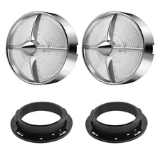 2X3 1/4" Turn Signal Light Covers Clear Lens Screw-in For Harley Touring Softail