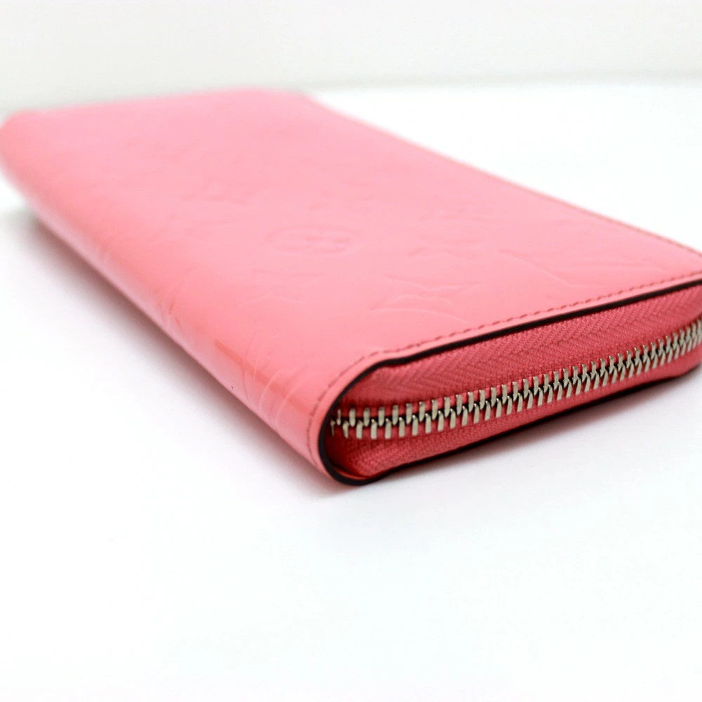 Louis Vuitton M61562 Monogram Vernis Zippy Wallet Poppy Pink Used thumbnail 4