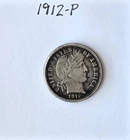 1912-P Barber Silver Dime 10C - BEAUTIFUL ORIGINAL TONING - AU Condition Coin!