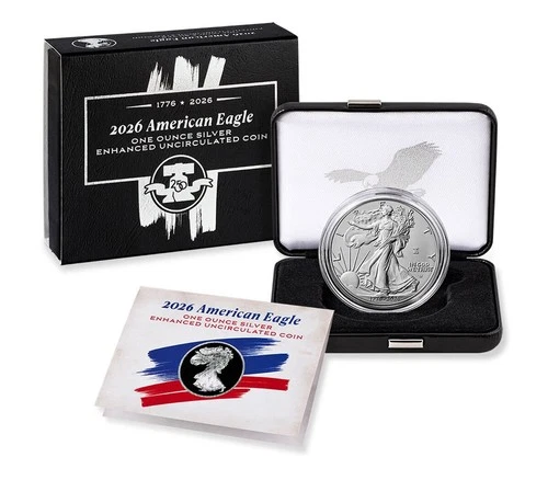 Last One_PRE SALE_ 2026 1oz Silver Eagle Enhanced Uncirculated w/250 privy & COA