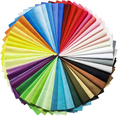 50-teiliges Patchwork-Stoffpaket in Volltonfarbe zum Nähen, Stoffquadrate zum Nä