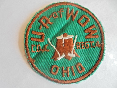 Vintage U-R of WOW Co. C Regt 4 Ohio Woodmen of the World Patch
