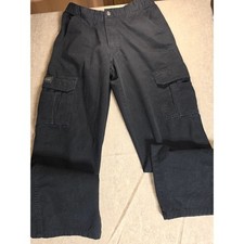 Wrangler Originals Mens 32x32 Black Cargo Pants Cotton Workwear 700RBBL