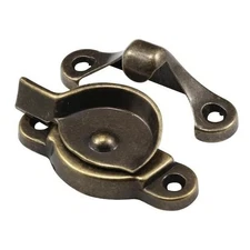 1-15/16 in. (Double Hung Sash Lock with Latch, Antique Brass Diecast metal body)