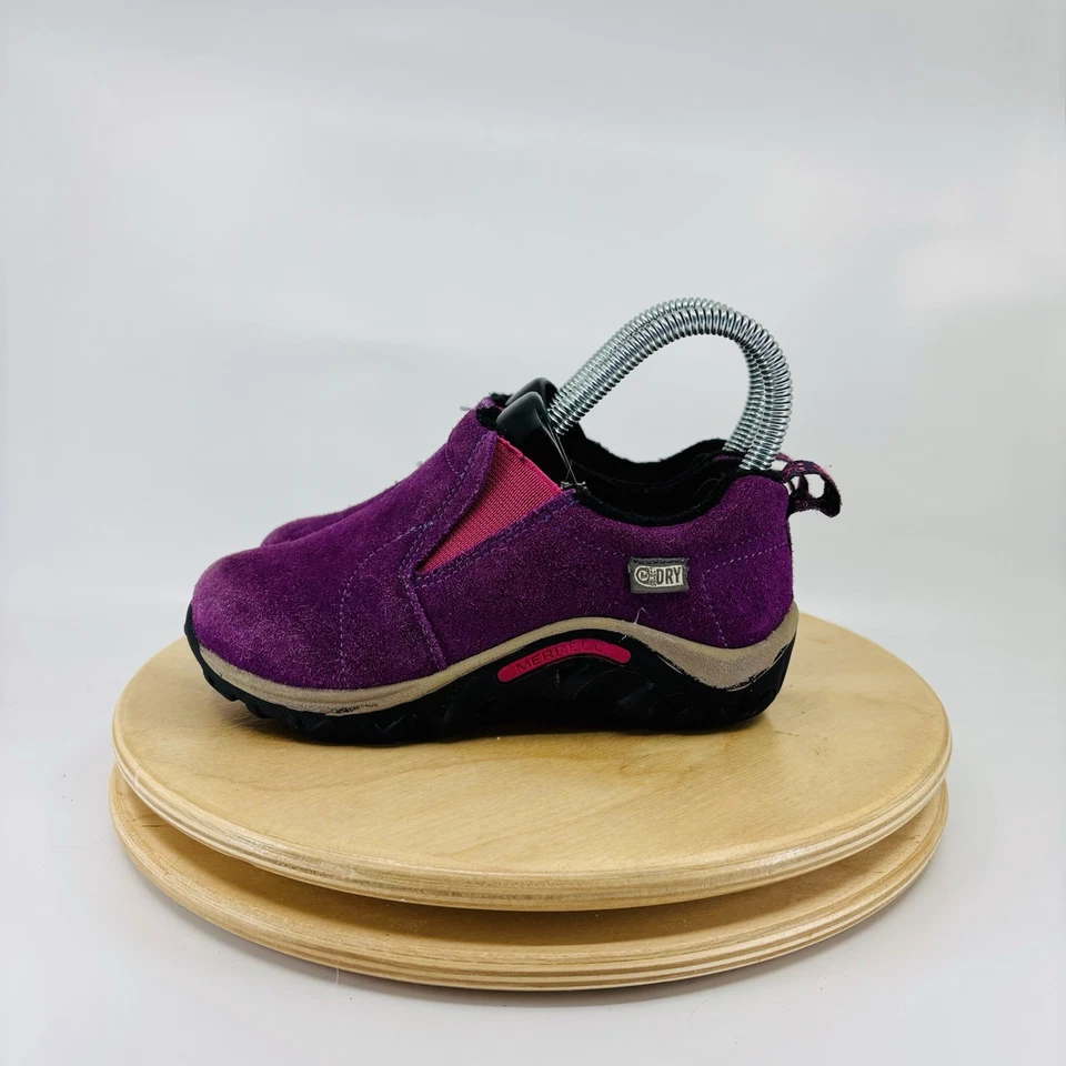 Merrell Kids 10.5M Jungle Moc Frosty WTPF Gamuza, Wineberry Impermeable Sin Cordones Foto 3 de 4