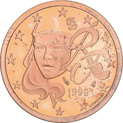 France, 5 Euro Cent, 1999, Paris, BE, FDC, Cuivre plaqué acier, KM:1284 - Photo 1/2