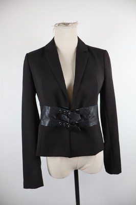 Francomina Jeans Jacke Blazer Frau TG Xs Frau Vintage Jacke Schwarz
