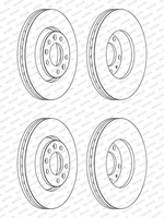 2X Ferodo 280Mm Bremsscheiben BelÜFtet Vorne Passend FüR CitroËN Jumpy Fiat Scud