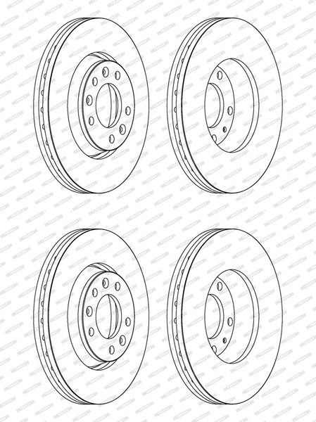 2X Ferodo 280Mm Bremsscheiben BelÜFtet Vorne Passend FüR CitroËN Jumpy Fiat Scud-image