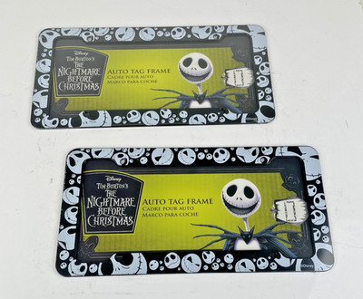 2 New Licensed Plastic License Plate Frame Cover Nightmare Before Christmas Jack