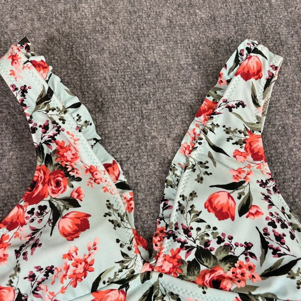 Conjunto de bikini floral Mossimo parte superior S inferior M cottagecore coqueta traje de baño Y2K piscina Foto 2 de 4