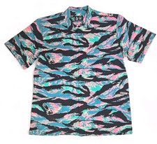 Tachuntfish THF Mojito Retro Tigre Camo Button Up Shirt Mens 4XL Original Fit