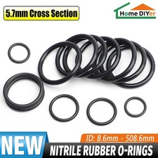 NBR Nitrile Rubber O Rings Seal 5.7mm Cross Section 8.6-508.6mm ID O Rings 70°