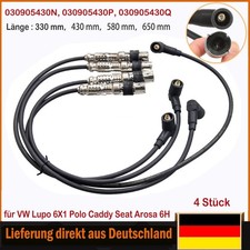 4x Zündleitungssatz Zündkabel für VW Lupo 1,0 1,4 Polo Seat Arosa Škoda Felicia