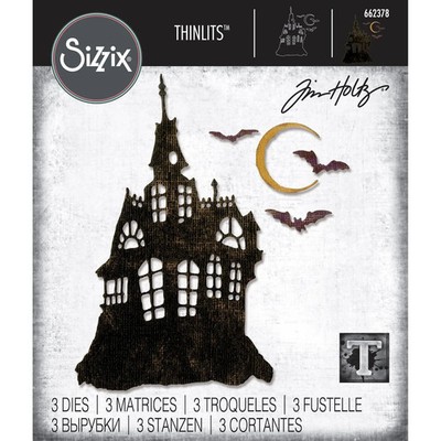 Haunted House Halloween Sizzix Thinlits Thin Metal Die Set Tim Holtz 662378 NEW!