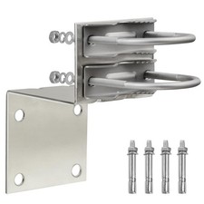 Antenna Pole Mount Bracket Kit Mast U-Bracket Assembly 4 Screws Home Holder