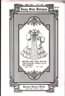 Brown House Dolls Sewing Pattern Dress Victorian Jacket Bonnet Pants Shirt oop