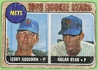 1968 Topps Nolan Ryan/Jerry Koosman rookie card #177 AUTHENTIC POOR CONDITION