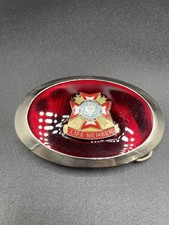 VFW Life Member Belt Buckle Veterans of Foreign Wars US Military Vintage 80s