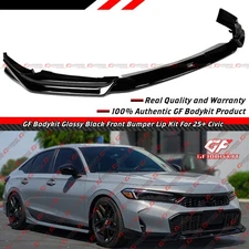 For 2025-2026 Honda Civic GF Bodykit Gloss Black Pearl Front Bumper Lip Splitter