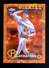 2024 TOPPS CHROME SAPPHIRE UPDATE SER ORANGE #348 HUNTER STRATTON RC /25
