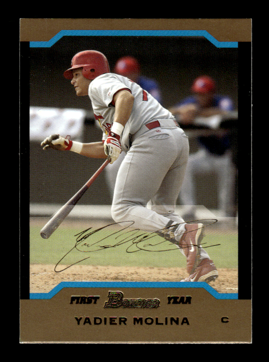 2004 Bowman Baseball Yadier Molina #301 First Year Rookie Gold