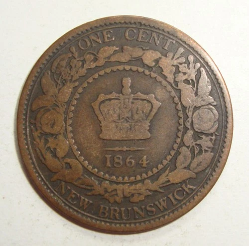 1864 New Brunswick Large Cent — photo from the most recent tracked eBay sale