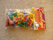 Vintage Tim Mee Toy Cowboys & Indians 31 Pieces No. 12870