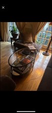 Morden Glass Oval Table 